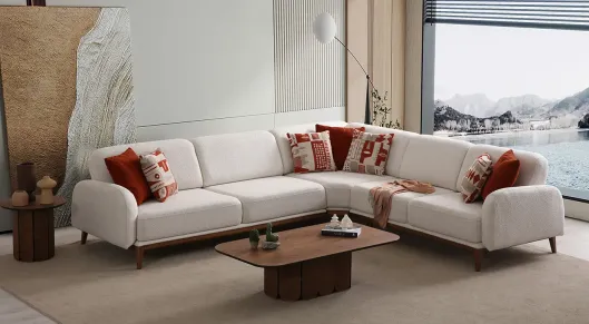 Product img 2, Tetra Ahşap Ayaklı Yataklı Köşe Koltuk Takımı